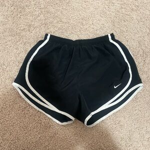 Nike Women's Black and White Athletic Shorts